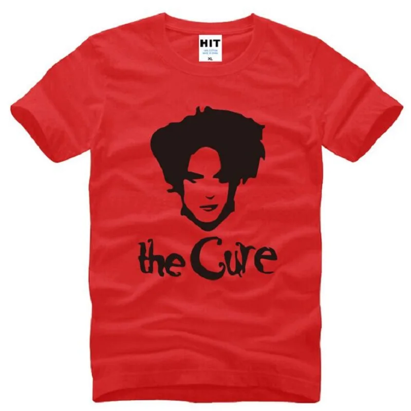 Футболка мужская с принтом рок-группы The Cure хлопковая тенниска коротким рукавом и