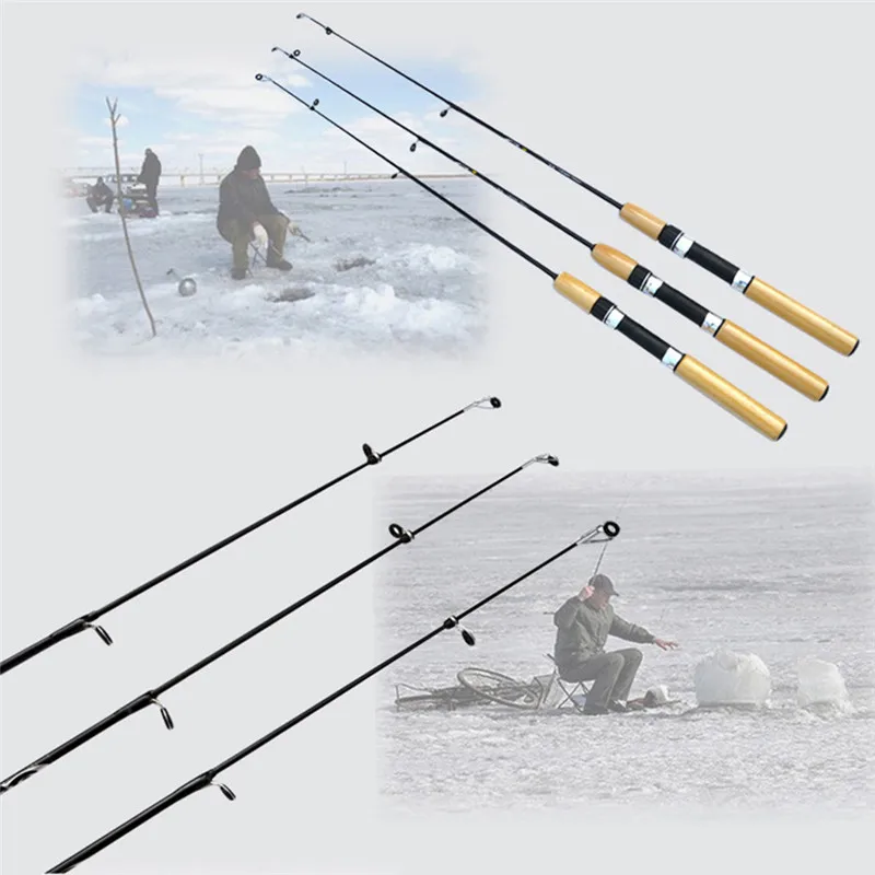 Переносная 55 см карманная зимняя удочка выдвижная для подледной рыбалки