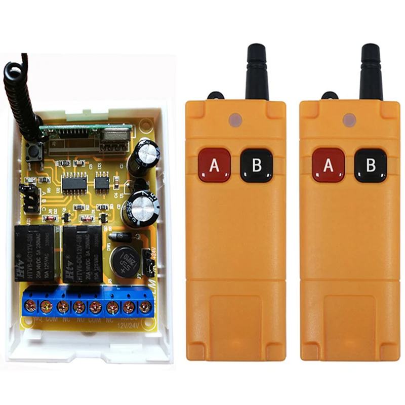 2000 м DC12V DC24V 2CH 2-канальный беспроводной пульт дистанционного управления