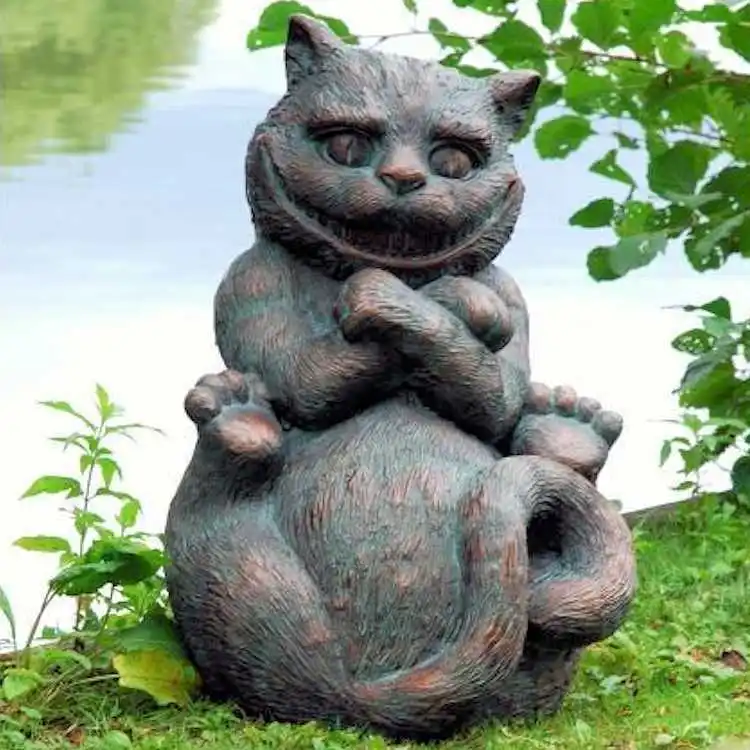 Adornos de resina para el pa&iacute;s de las Maravillas, adornos artesanales para decoraci&oacute;n de jard&iacute;n, Alices, oruga, conejo blanco, gato de Cheshire-3