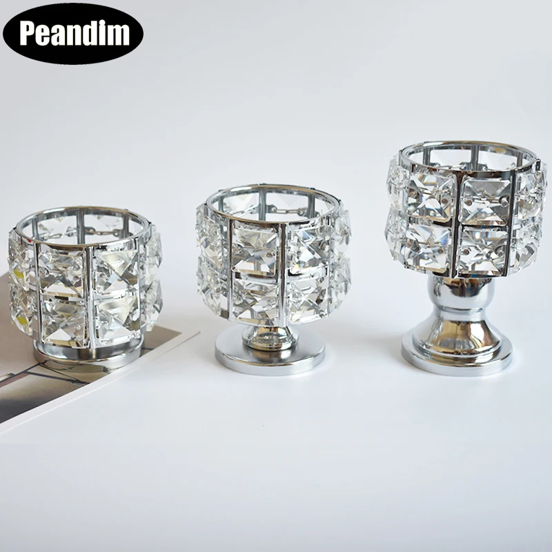 Маленький чайный светильник с арахисом и кристаллами подсвечник вечерние