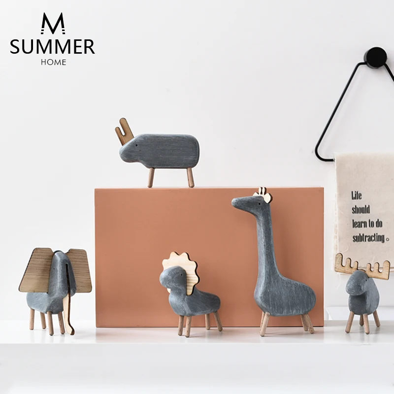 

Креативные минималистичные настольные абстрактные маленькие украшения, Настольная сумка с милыми животными для заметок, украшения для дом...