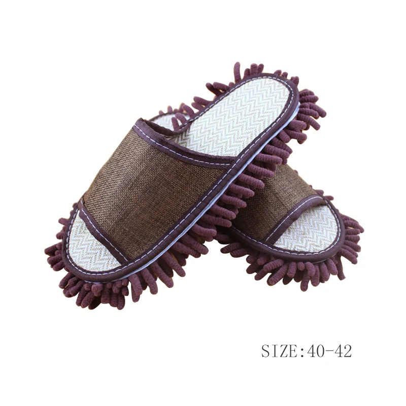 Пылезащитная Швабра для ленивой чистки ног швабра-туфля тапочки из микрофибры