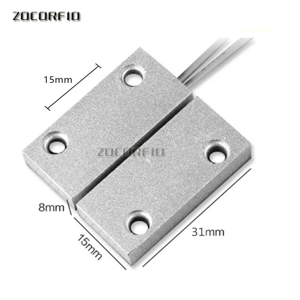 Проводной датчик окон и дверей из алюминиевого сплава магнитный переключатель