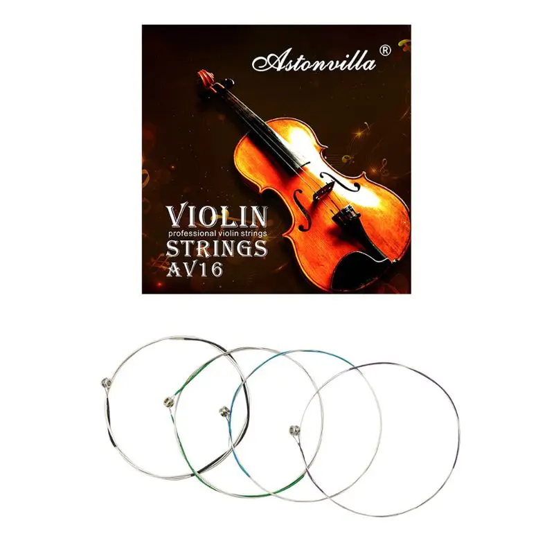 

AV16 Professional Violin Strings (E-A-D-G) Cupronickel String For 4/4 3/4 1/2 1/4 Violin RXBB