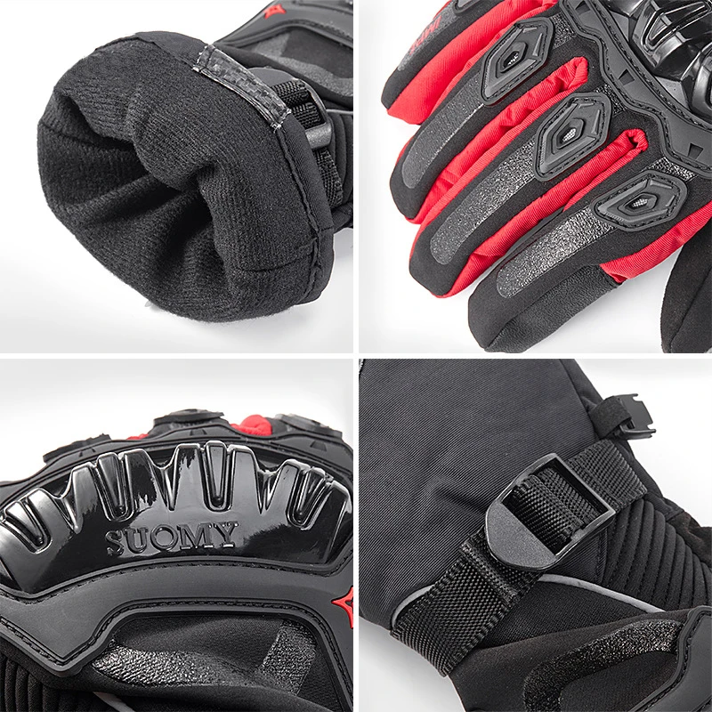 Guantes moto Luvas rcycle перчатки водонепроницаемые ветрозащитные зимние теплые сенсорный