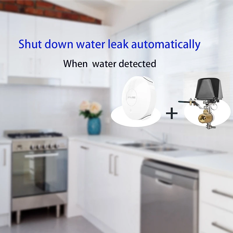 

TUYA WiFi Smart Gas Valve Smart Home Automation Control Valve for Gas Work with Alexa Google Assistant IFTTT EU Plug