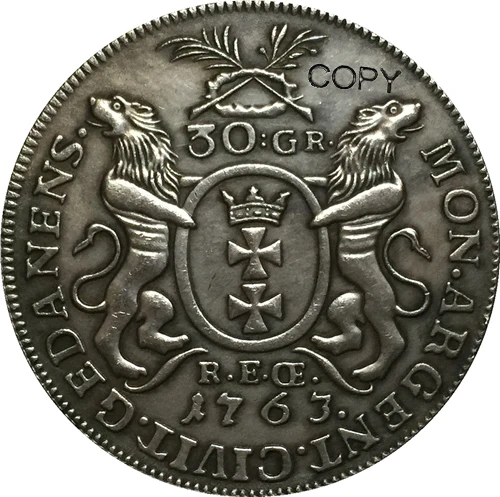 Копия польских монет 1763 бесплатная доставка 33 мм|coin copy|coin coinscoins poland |