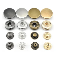 10sets copper metal snap fastener buttons round metal press for eyelets punk clothing accessories new