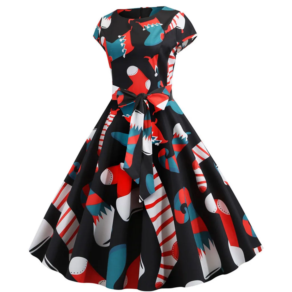 Вечерние платья Рождественская одежда женское модное рождественское платье с