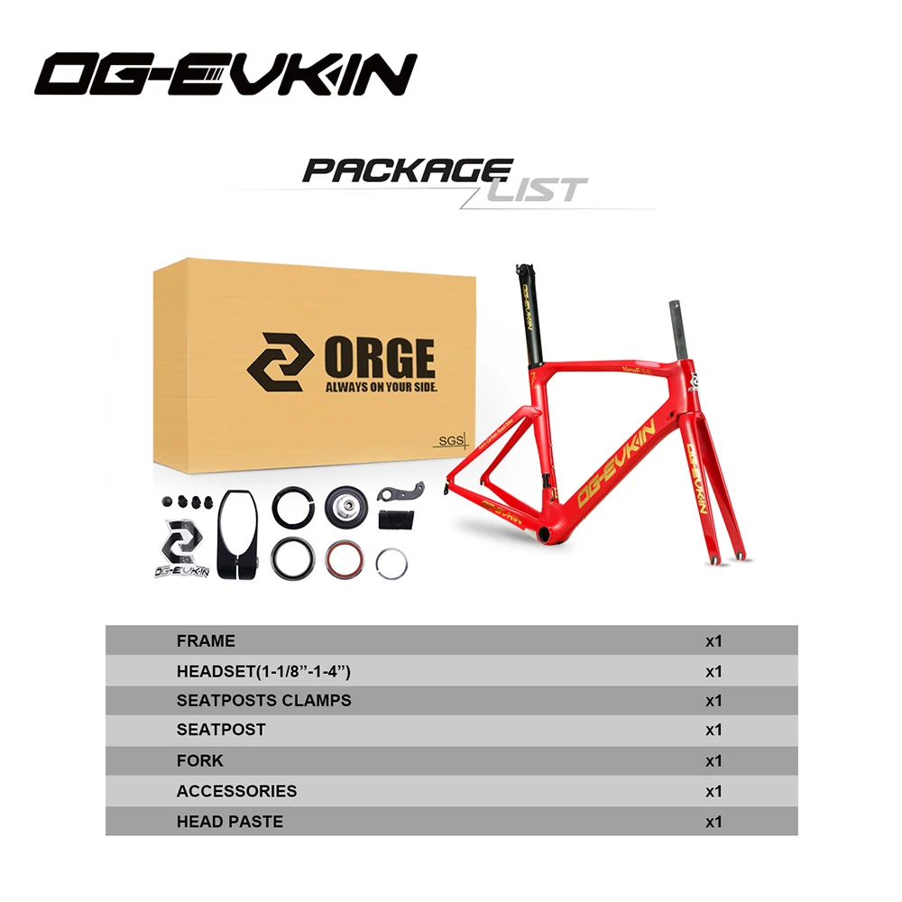 OG EVKIN CF 017 углеродный шоссейный велосипед рама UD BB386 Глянцевая руль для велосипеда