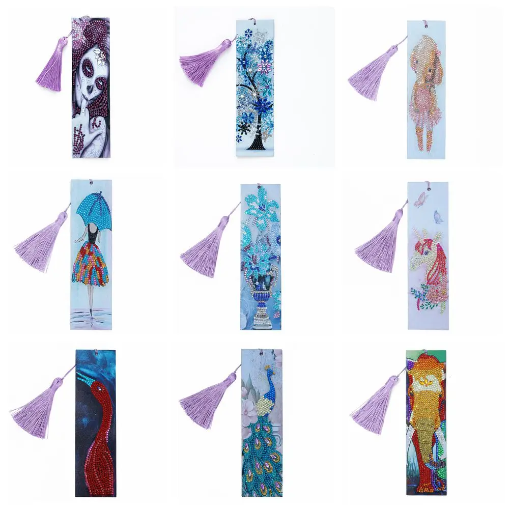 

DIY 5D алмазная живопись, Закладка, Мультяшные персонажи и животные, бусины, закладки в форме дрели, товары для творчества ручной работы