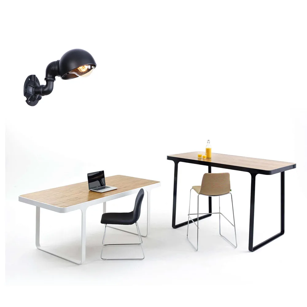 Настенный светильник в стиле ретро с одной головкой и водопроводной трубой