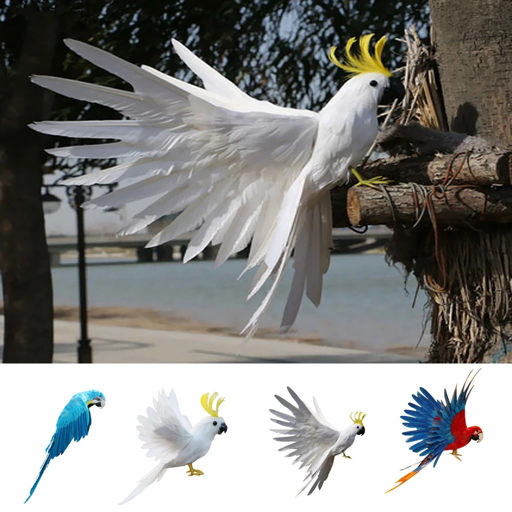 

Realistic Flying Bird Artificial Parrot Home Office Decor Desk Decor