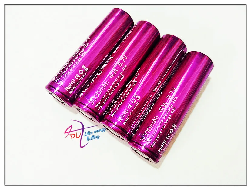 Литровая батарея энергии электронная сигарета 18650 3000mah 40a Li-Mn и чехол для vtwo RX2/3 RX200s