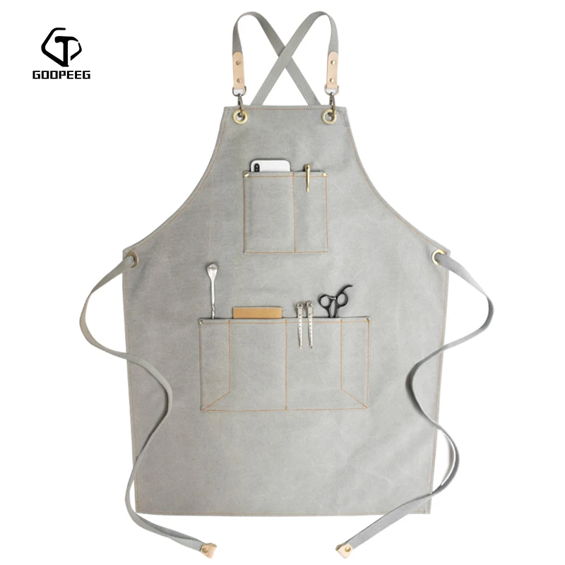 Холщовый фартук GOOPEEG с рисунком для студентов специальная выпечка маникюрный