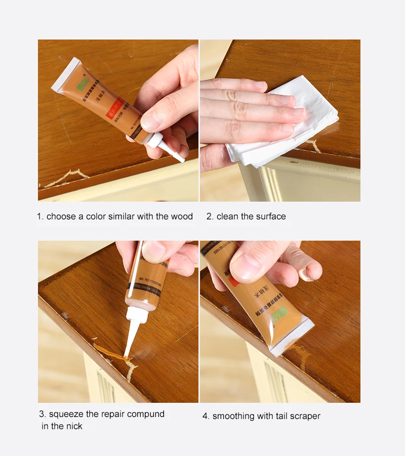 Деревянная мебель краска для ремонта пятен Смола ремонт наполнитель покрывает