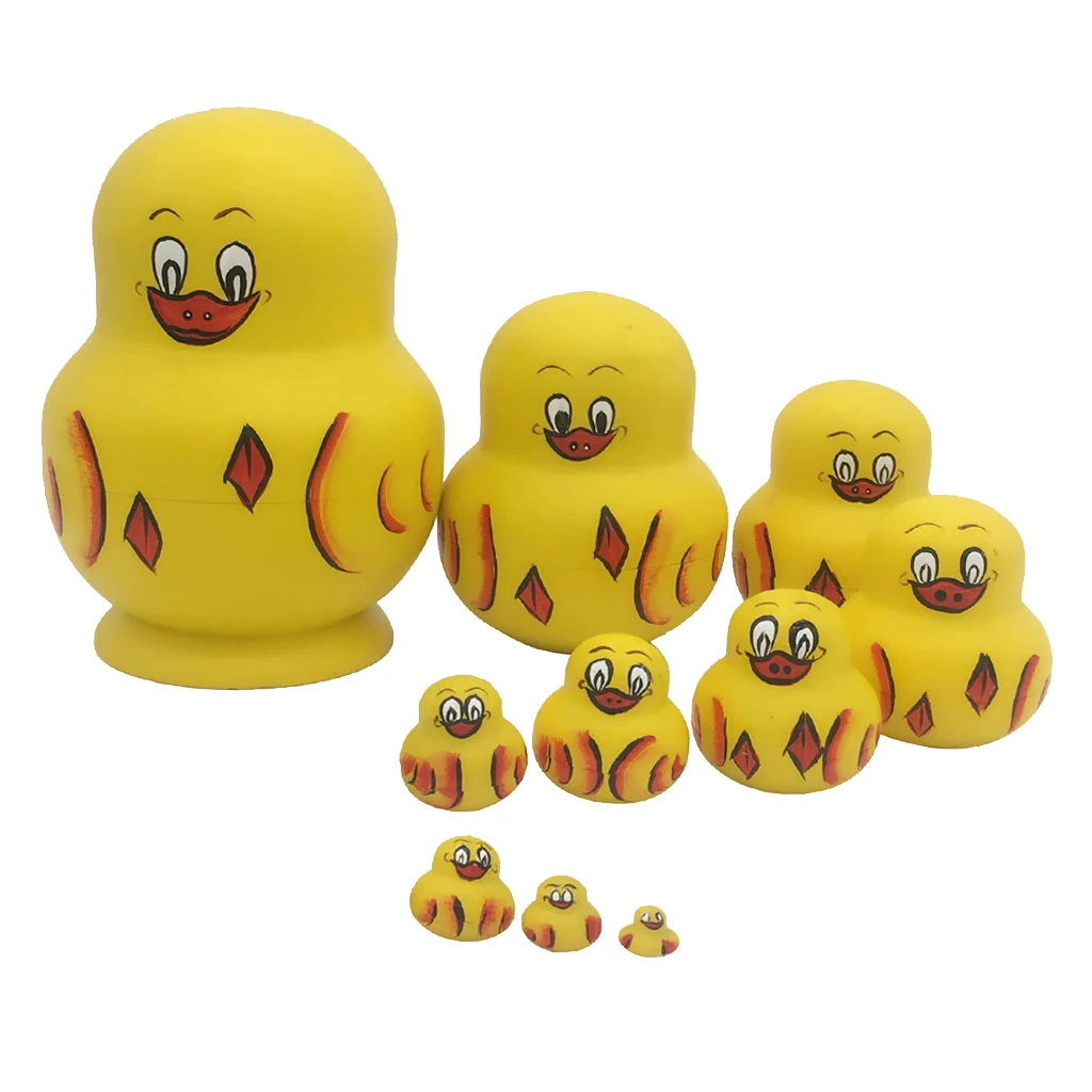 

Animals Matryoshka Dolls Russian Wooden Nesting Dolls Yellow Ducks