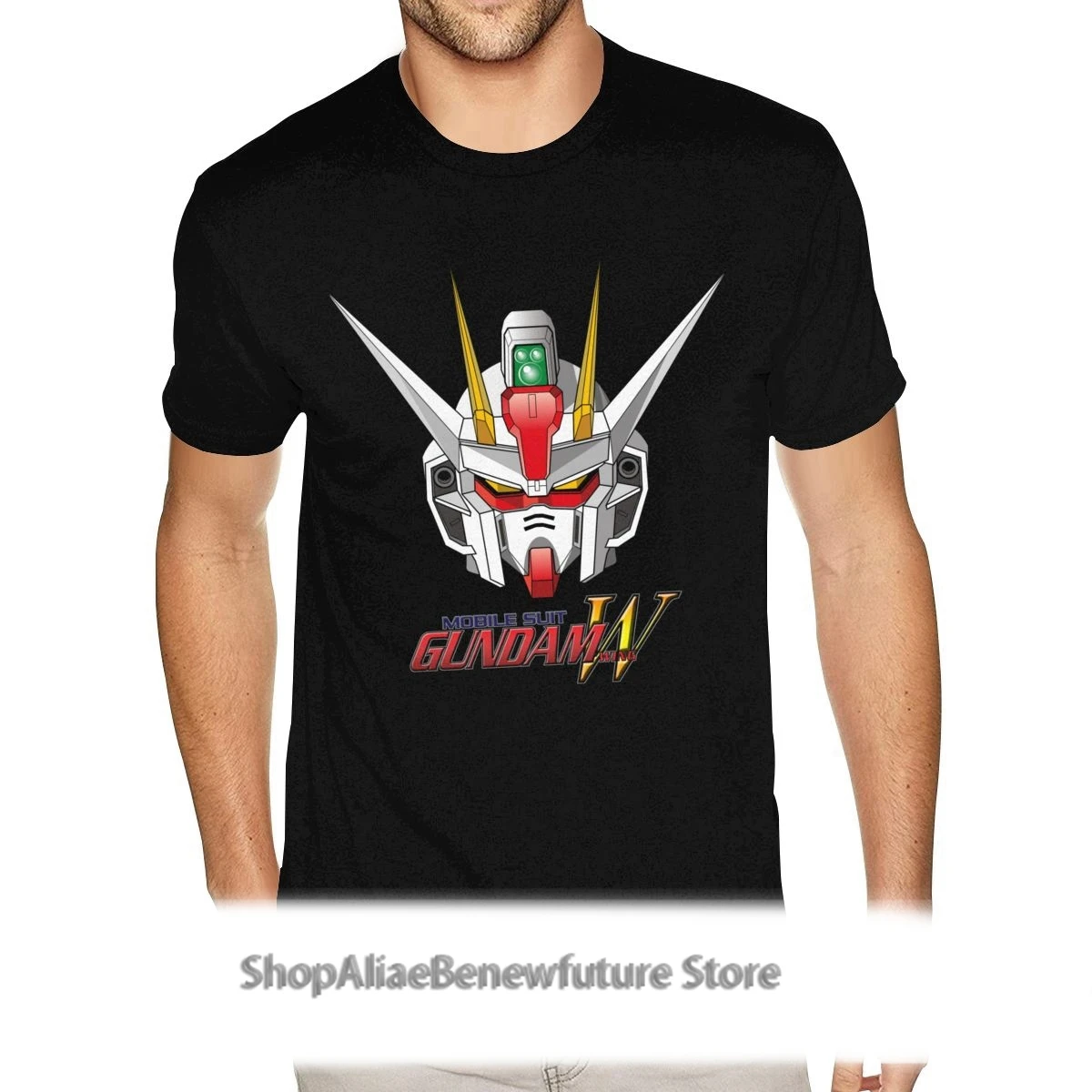 

New Mobile Suit Gundam Wing Mecha Anime Cartoo Cotton S-6XL Male's Cheap Tshirt