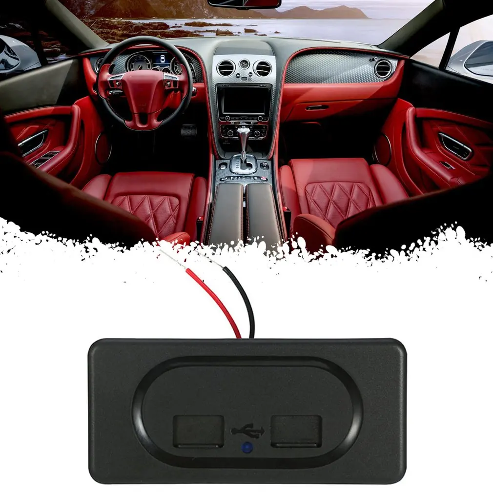 

Dual Usb Charger Socket 4.8A 3.1A 12v For Motorcycle Auto Truck Atv Boat Car Rv Bus 2.1A 2.4A Power Adapter Outlet