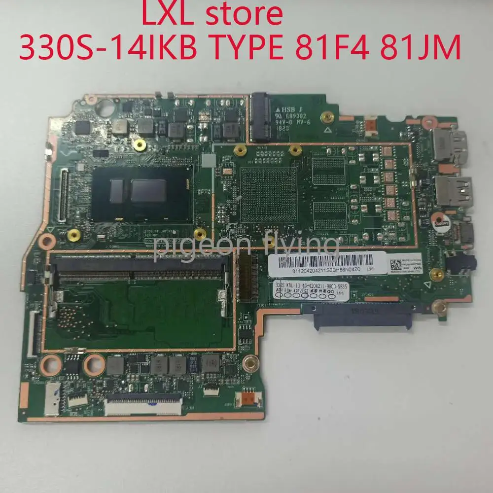 

330S-14IKB motherboard mainboard for lenovo ideapad 81F4 81JM 330S-KBL CPU I3 UMA 4GB DDR4 FRU 5B20R07568 5B20R07616 100% test
