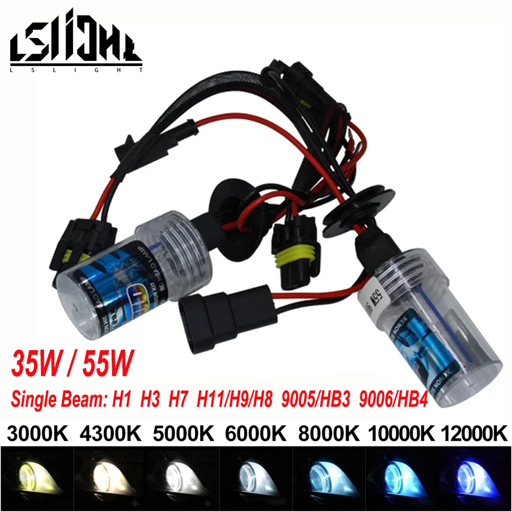 2x35 Вт 55 HID ксеноновая лампа H11 H7 H8 H9 H3 H1 9005/HB3 9006/HB4 880/H27 запасные Автомобильные фары 12