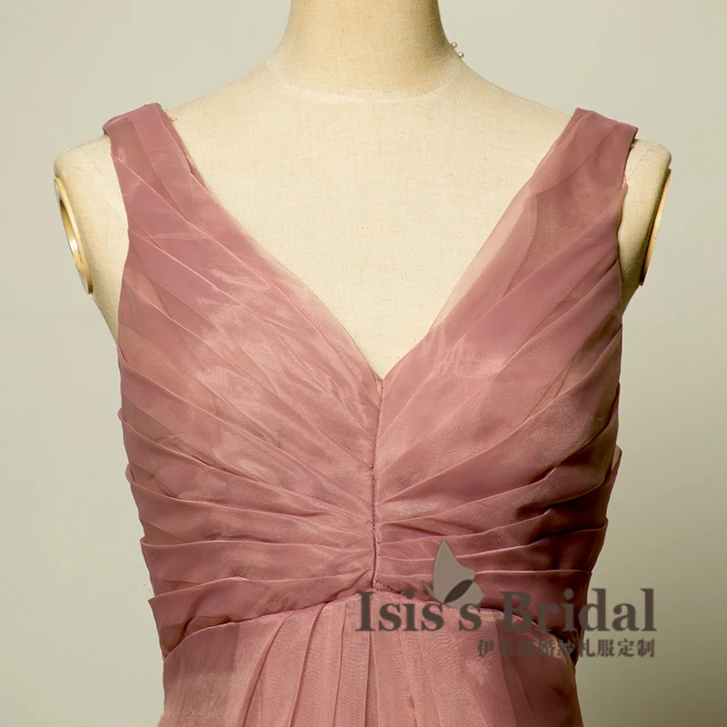 Платье на заказ плюс размер органза с кристаллами поясом морское V образный вырез