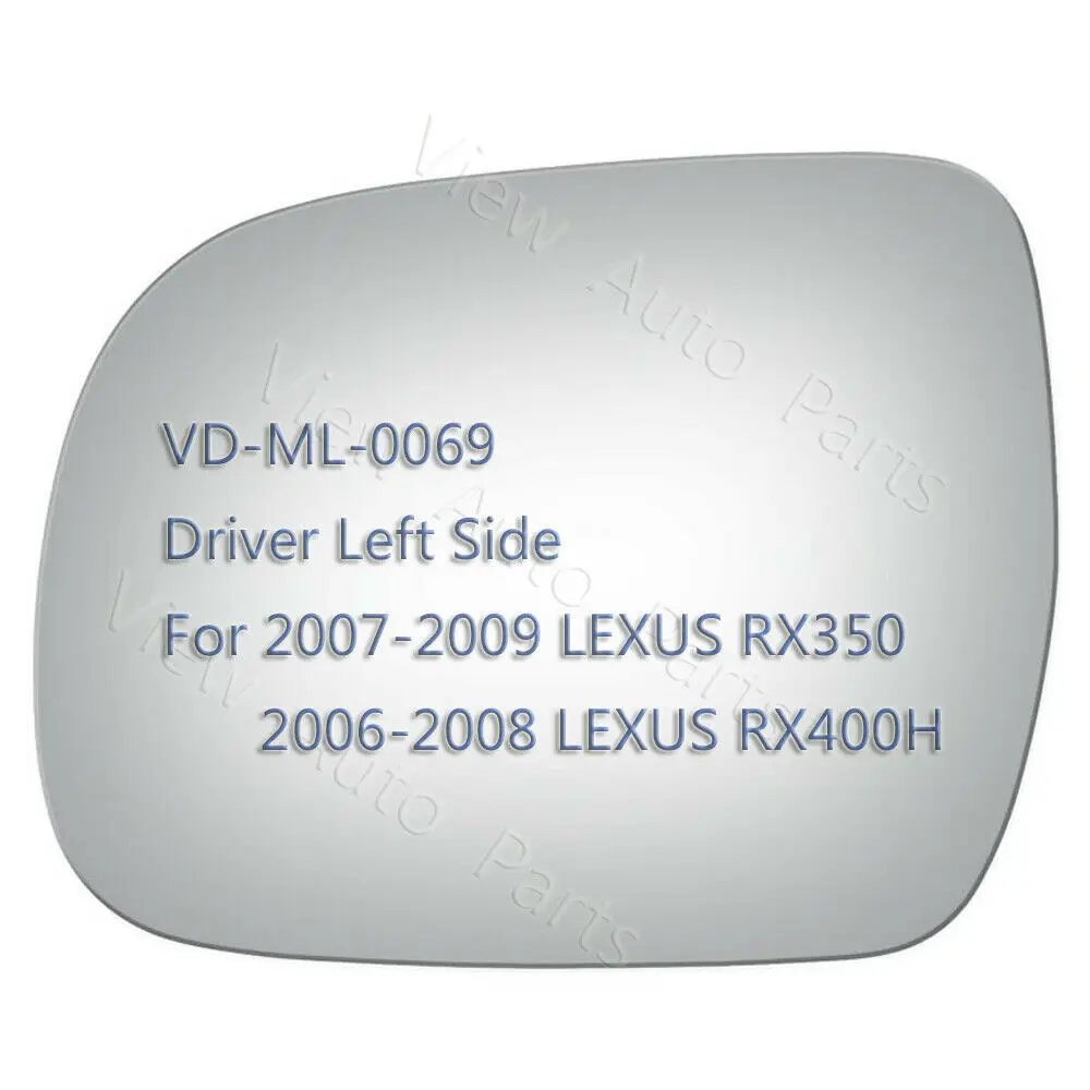 

Mirror Glass+Adhesive for 2007-2009 LEXUS RX350 RX400H Driver Left Side