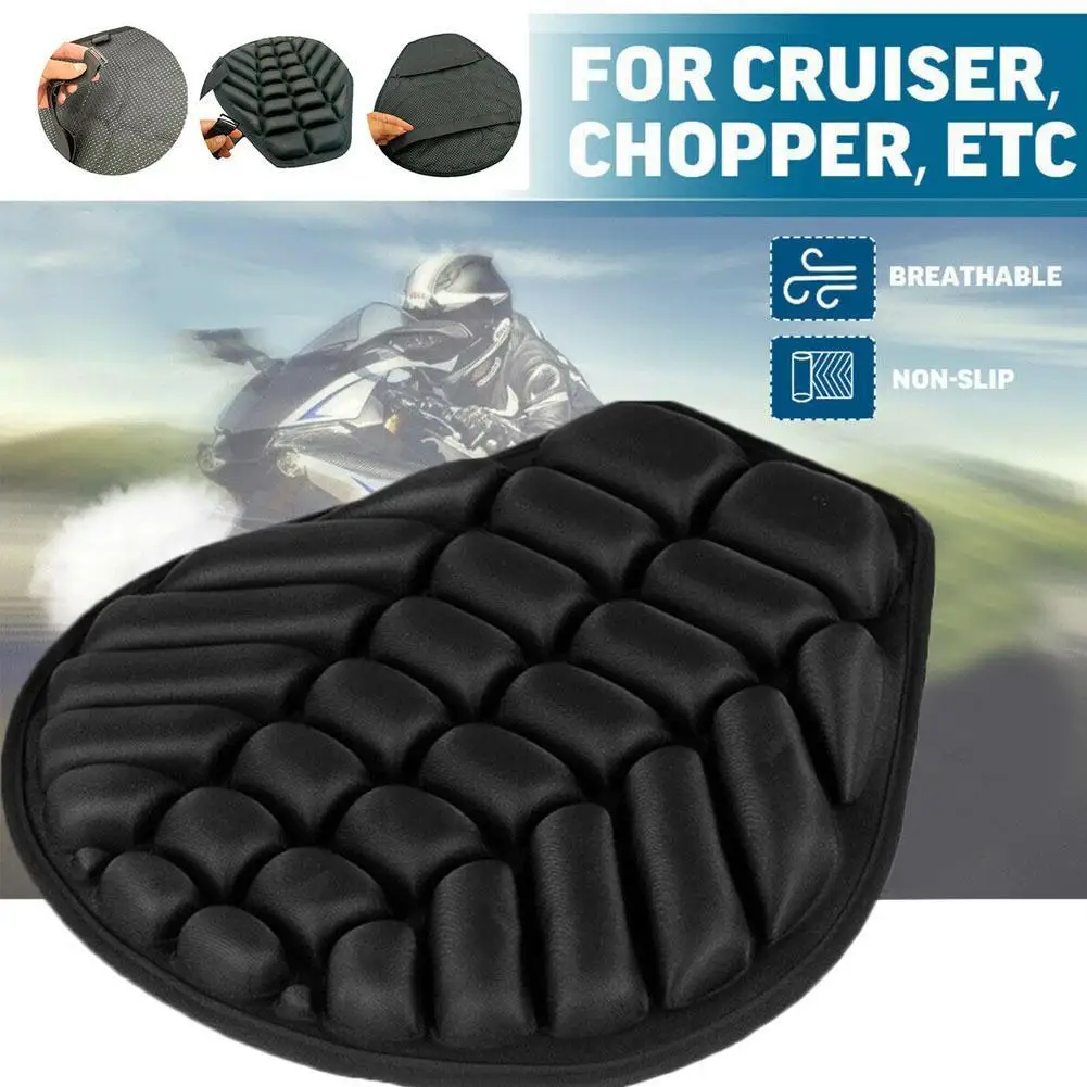 

Universal Motorcycle Comfort Seat Cushion Motorbike Air Cover Shock Absorption Decompression Ergonomic Design