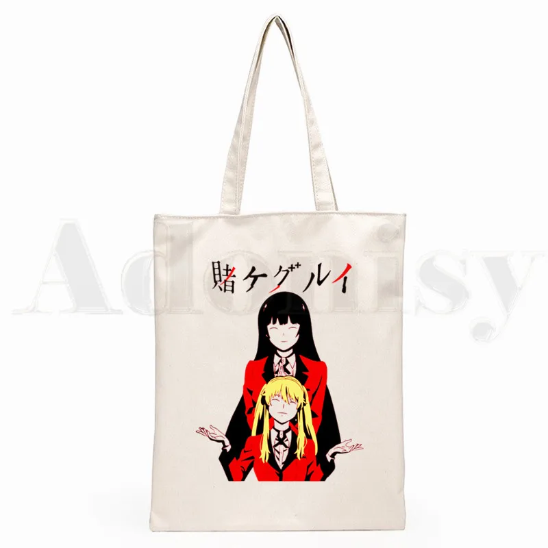Японская Манга Аниме Kakegurui Yumeko Jabami модные сумки для покупок с графическим