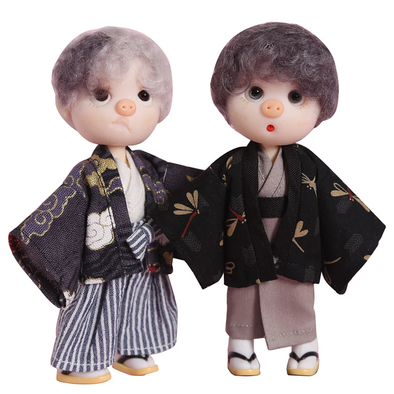 

3Pcs Set dress ob11 kimono 1/12 Doll Bathrobe suit Doll Clothes Fit for Ob11 obitsu11 BJD12 cu-poche