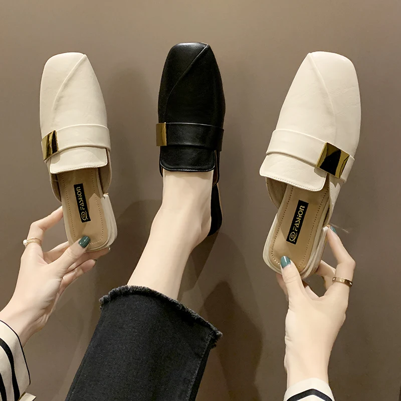 Женские шлепанцы Сезон весна 2020 года Однотонная мягкая элегантная женская обувь