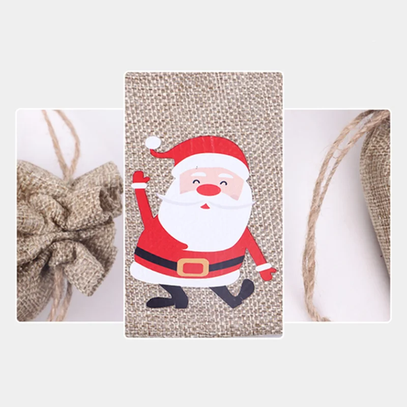 5 шт./лот новый Рождественский Подарочный пакет Санта Клаус украшение мешок для