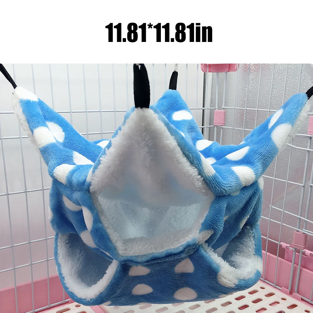 Hamster Hammock Birds Hanging House Small Animals Squirrel Cotton Beds Nesters Double Layer Rat Warm | Дом и сад