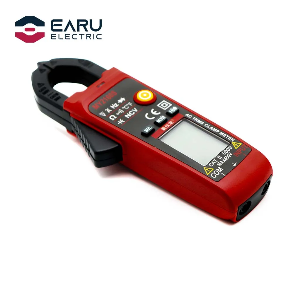 Digital Clamp Meter AC DC Current Voltage Ampere Resistance NCV Oh Tester Ammeter Voltmeter Multimeter Electrician Tool True RMS