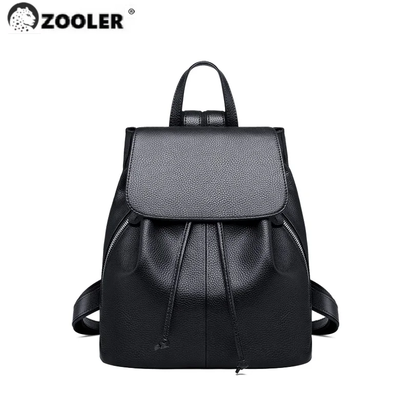 ZOOLER Special Genuine Cow Leather Backpacks Hot Laptop Backpack Black College Students School Bags Real Soft Leather Bags #G500