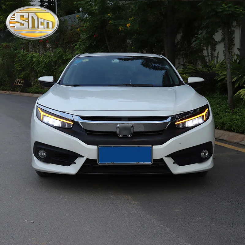 

SNCN Car Styling LED Headlight Assembly For Honda Civic 2016 2017 2018 2019 Sequential Turn Signal Lamp LED DRL Head Lamp