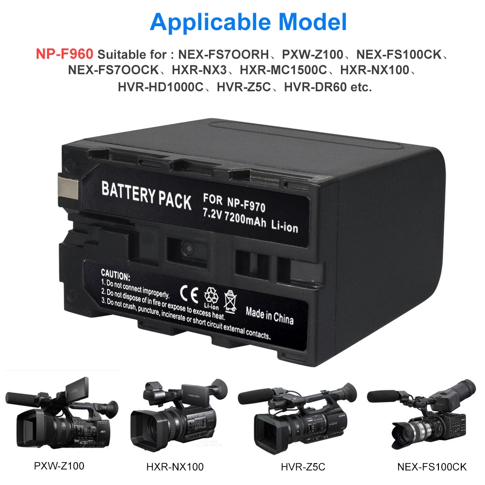 

PALO 100% Original NP-F970 NP-F980 F960 F970 Battery for Sony F960 F550 F750 F770 F970 F980 MC1500C PLM-100 CCD-TRV35 MVC-FD91