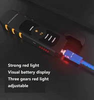ftth 5 30mw fiber optic tester pen vfl red laser optical fiber optic red light pen visual fault locator usb charge led lighting