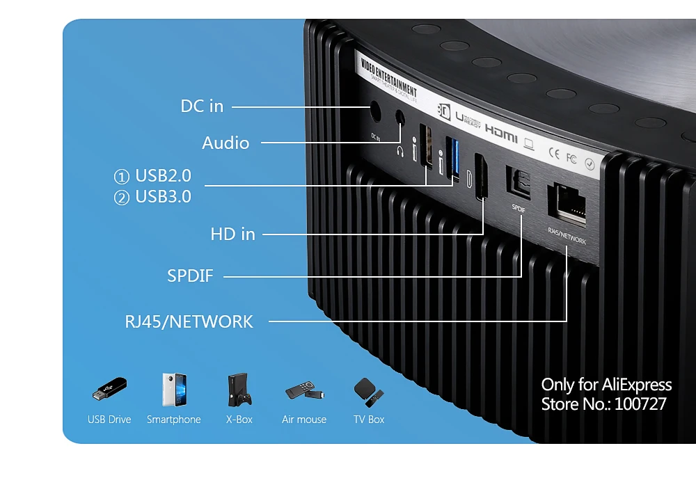 VIVIBRIGHT умный проектор H1, 1300 ANSI люмен. Память: 2G+ 16G. Android, wifi, HD in. Светодиодный мини-проектор. 1080P домашний кинотеатр