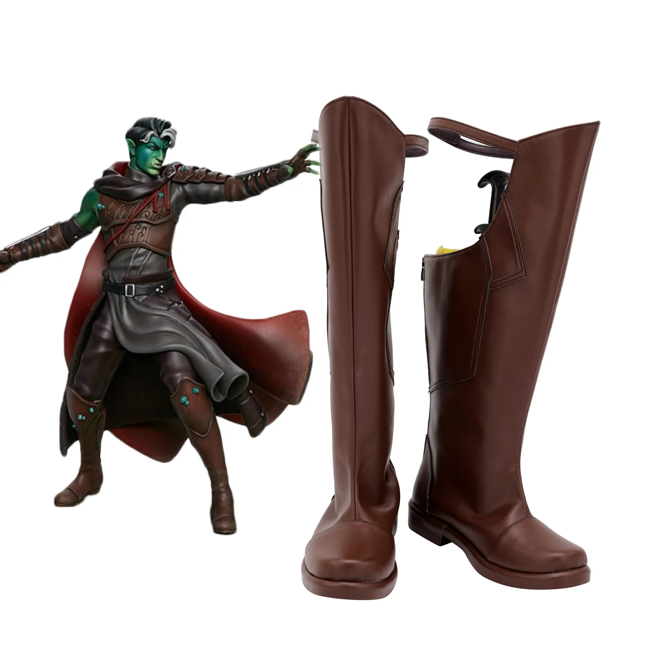 

Критическая роль Fjord Ford, сапоги для косплея, коричневые ботинки, изготовленные на заказ, любого размера для унисекс