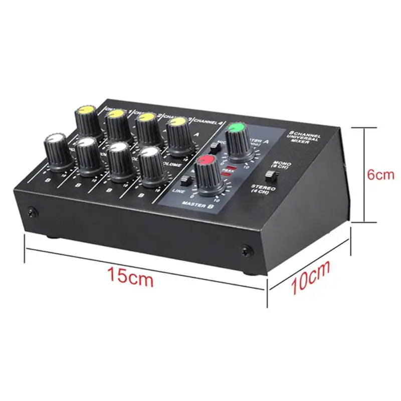 

8 Channel Sound Universal Digital Mixer Adjusting Microphone Mixing Console Mono/Stereo Mono/Stereo EU/US Plug