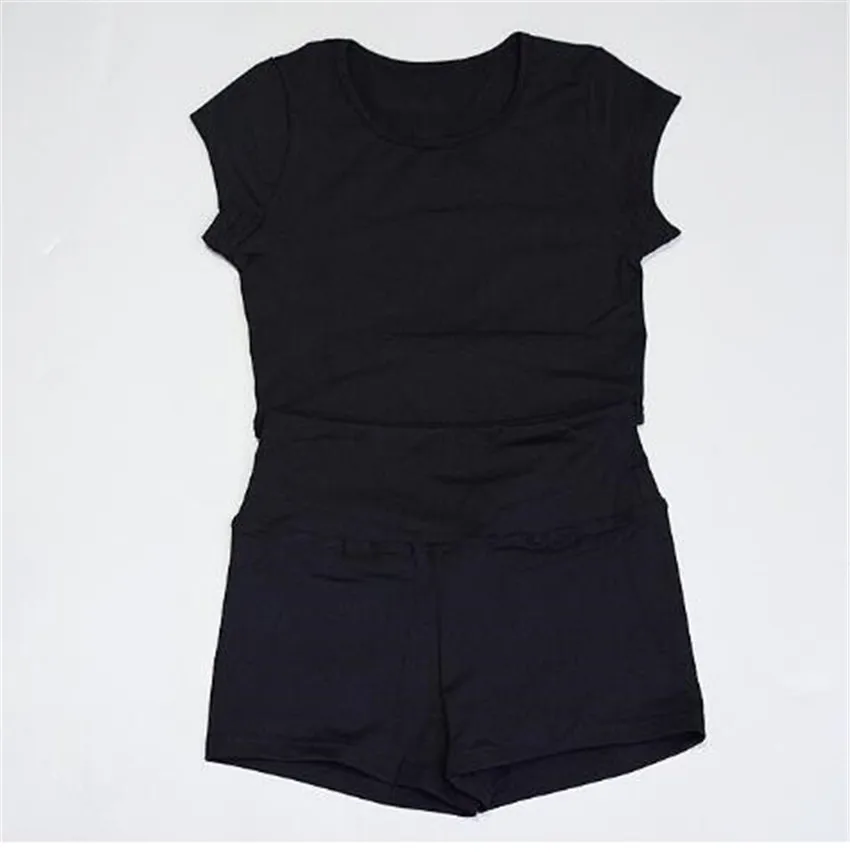 XS-XL, Женский комплект для йоги, 2 шт., короткий рукав, топ, футболка, шорты, пуш-ап, леггинсы, для спортзала, фитнеса, бега, спортивный костюм