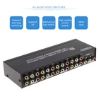 8-полосный Переключатель AV RCA, переключатель 8 в 1 для композитного видео LR, переключатель для DVD