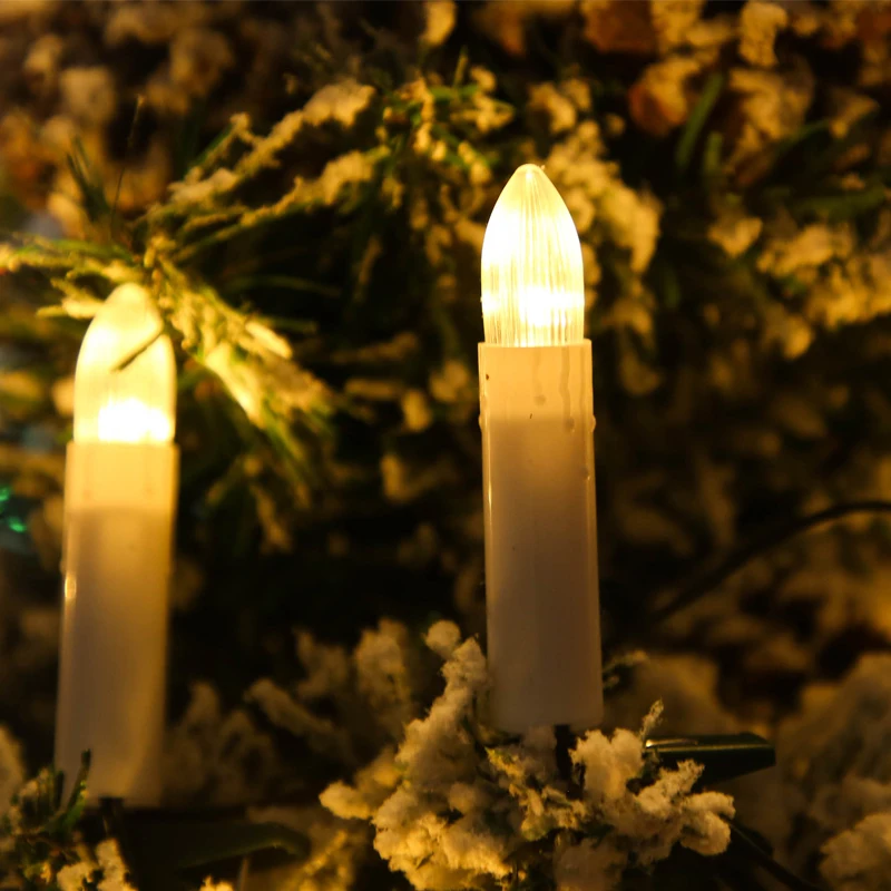 20Pcs LED Candle Light Warm White String Christmas Tree Decoration Family Dinner USB Indoor Fairy | Дом и сад