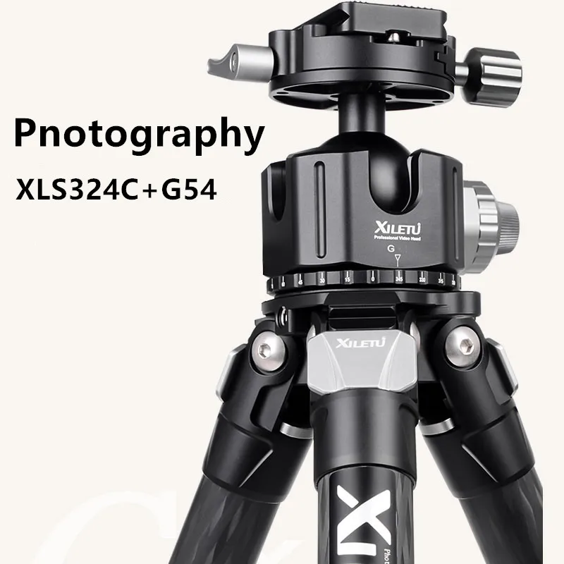 

XLS324C+G54 Professional Photography Carbon Fiber Tripod 360 Degree Panorama Ballhead For Dslrs Cameras
