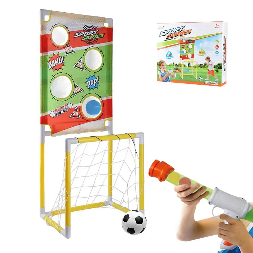 

Child Shooting Game Toy Set - Interactive Toy With Football Shooting Target And 6 Foam Balls Gift For Kids Birthday Or Christm