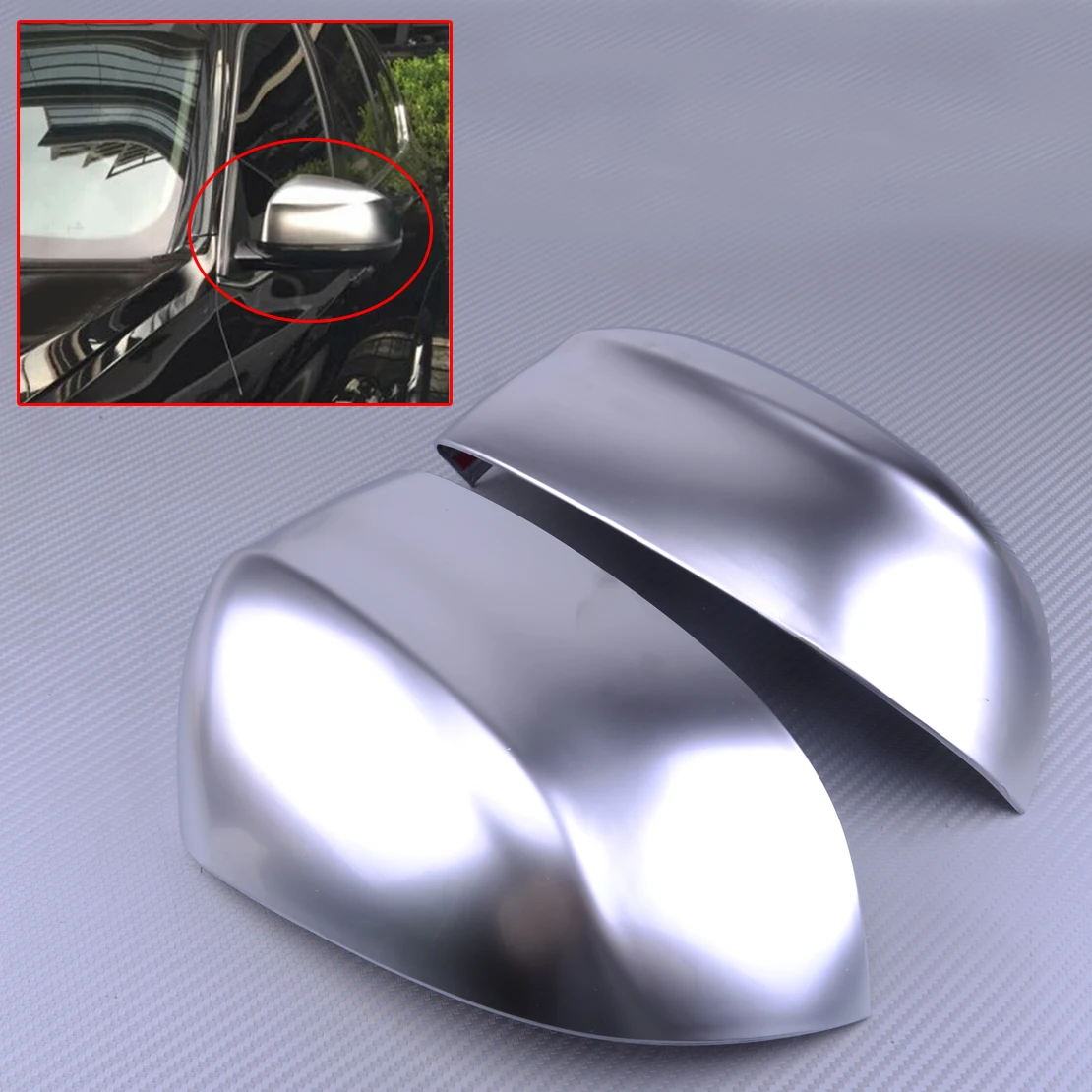 

DWCX 1Pair Silver Car Rearview Side Wing Mirror Cover Cap Shell Fit for BMW X3 X4 X5 X7 G01 G02 G05 G07 2019