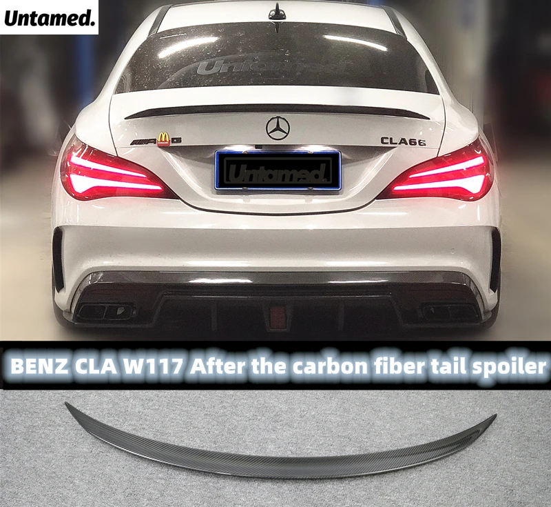 Спойлер карбоновый для Mercedes CLA W117 AMG задний спойлер из углеродного волокна с