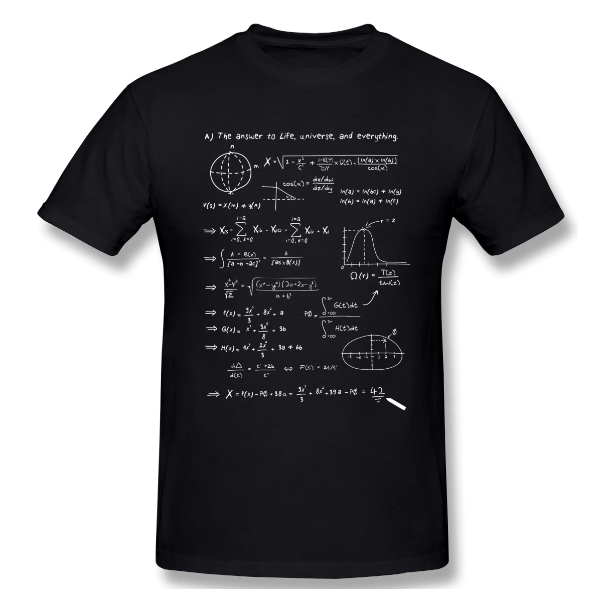 

T Shirt Red T-Shirt 6xl Cute Tee Shirt Graphic The Answer To Life Univers And Everything Men Fashion Short Sleeve Cotton Tshirt